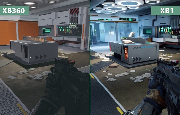 Graphic Comparison OLD gen NEW gen per CoDBO3