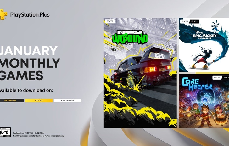 PS Plus i giochi di gennaio 2026 con Need For Speed Unbound