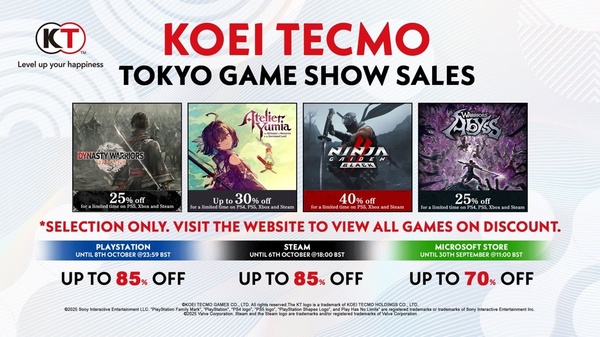 KOEI TECMO Europe annuncia i saldi in occasione del Tokyo Game Show 2025
