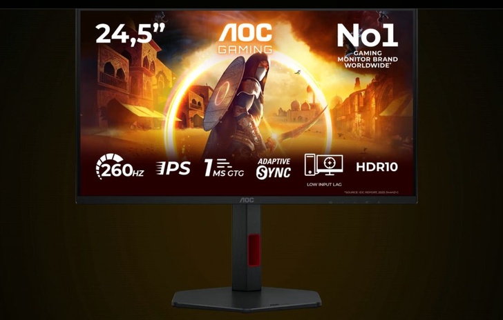 AOC GAMING 25G4ZR monitor esports da 260 Hz a 139 euro