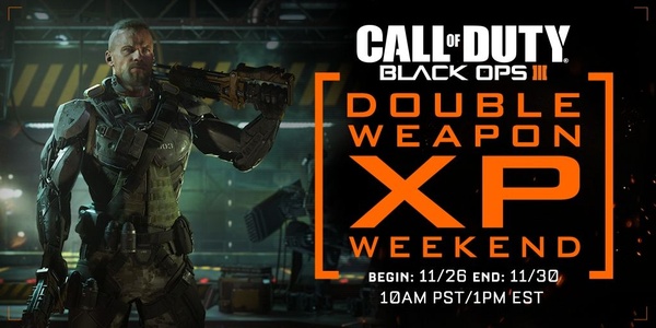 Weekend a doppi XP per le armi di CoD: Black Ops III