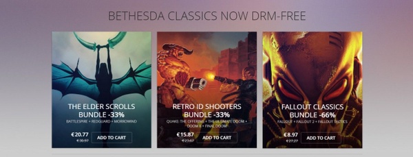 I classici Bethesda senza DRM scontati su GoG