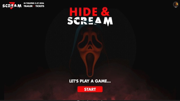 Scream 7 lancia il game web "Hide & Scream"