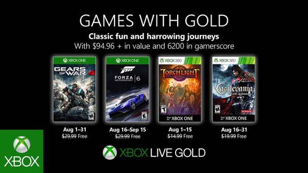 Ecco quali sono i titoli Games With Gold di agosto