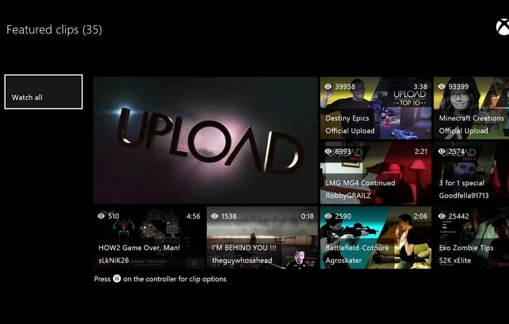 Xbox One aggiorna Upload Studio