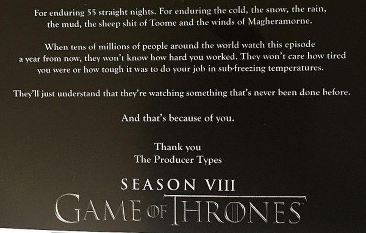 Oltre due mesi di lavoro per una singola scena per Game of Thrones