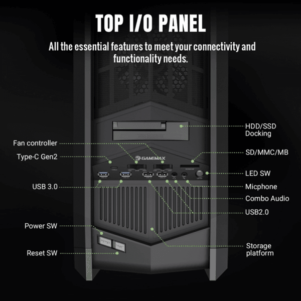 GameMax Dragon Knight 2 - Case full-tower gaming o workstation