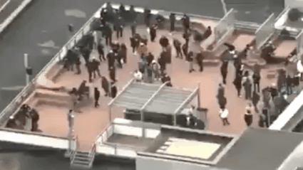 Attimi di panico per un allarme terrorismo. Ma era solo uno scherzo.