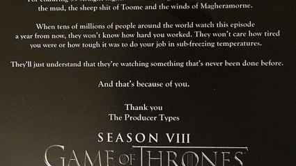 Oltre due mesi di lavoro per una singola scena per Game of Thrones