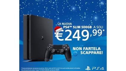 PS4 Slim a 50EUR in meno fino a Natale