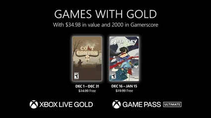 Games with Gold, i titoli di dicembre
