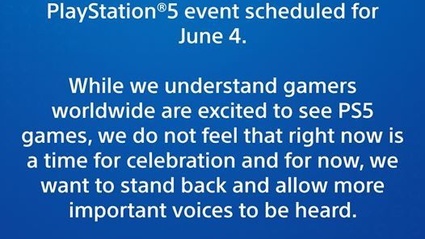 Sony rinvia la presentazione dei giochi PS5 per la situazione negli USA