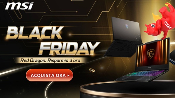 MSI lancia gli sconti per il Black Friday 2025: laptop in offerta fino a 400 euro in meno