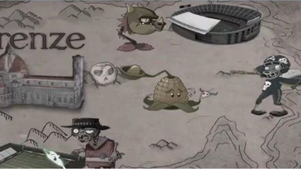 Una coppia di zombie invade la citta di Firenze