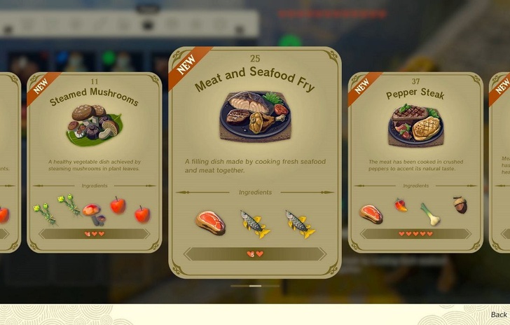 Zelda Tears of the Kingdom introduce un comodo ricettario per aiutare i giocatori