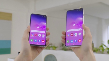 samsung galaxy s10 galaxy s10 design with green text x