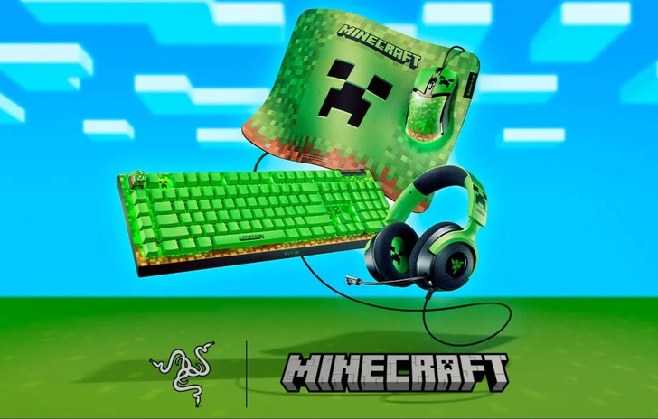 Pixel e performance nasce la linea di periferiche da gaming Minecraft x Razer
