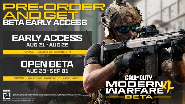 Call of Duty: Modern Warfare 4 Reveals Open Beta Dates