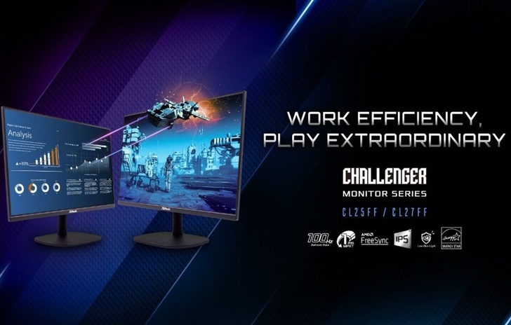 ASRock monitor CL25FF e CL27FF per il Light Gaming