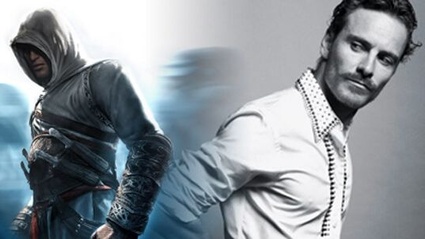 Un'immagine di Michael Fassbender dal set di Assassin's Creed
