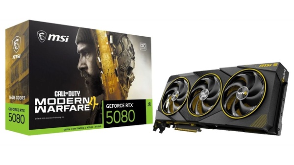 MSI RTX 5080 COD MW4 Edition and Ghost on the Backplate