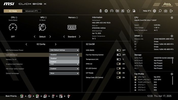 MSI motherboard Z890 - Supporto a Intel 200S Boost