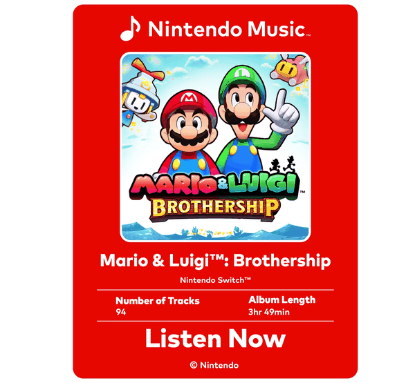 Mario & Luigi, il capitolo per Switch &egrave; ora su Nintendo Music
