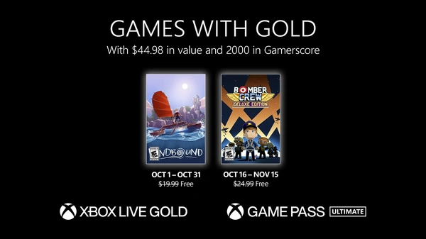 Games with Gold, i titoli di ottobre