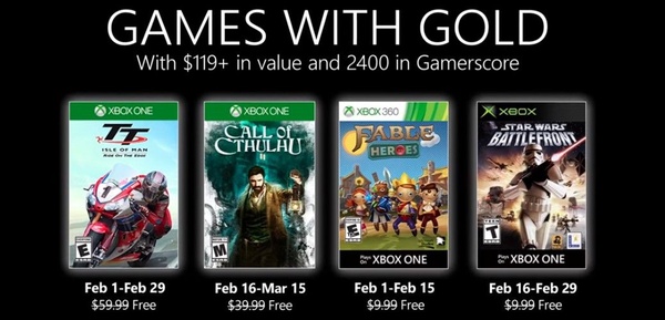 Games With Gold di Febbraio: ecco quali sono