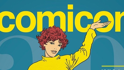 Milo Manara firma il manifesto di Napoli Comicon 2015