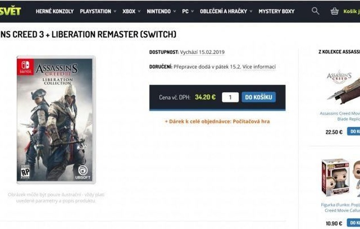 Assassins Creed 3 in arrivo su Switch