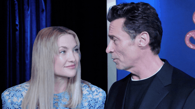 Phones Dont Ring Anymore Hugh Jackman and Kate Hudsons Advice on Breaking Through from the Song Sung Blue Red Carpet