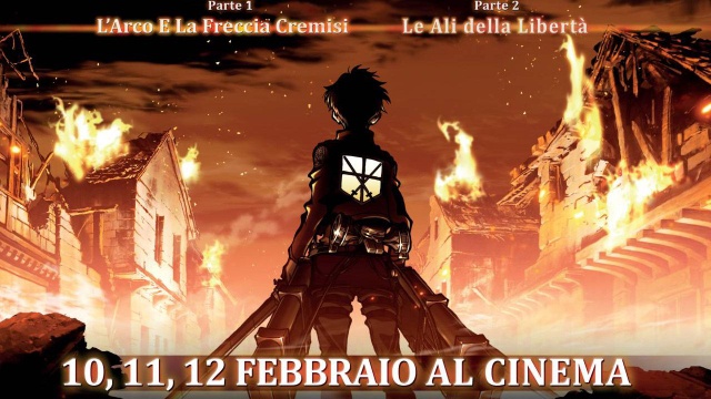 Attack on Titan torna al cinema LArco e la Freccia Cremisi e Le Ali della Libertà