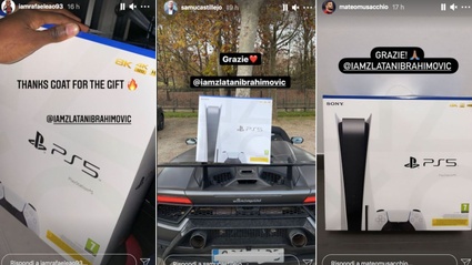 Il grande cuore di Ibra: una Playstation 5 a tutti i compagni del Milan