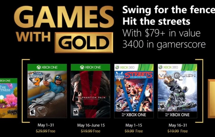 Metal Gear Solid V e Vanquish nei Games With Gold di maggio