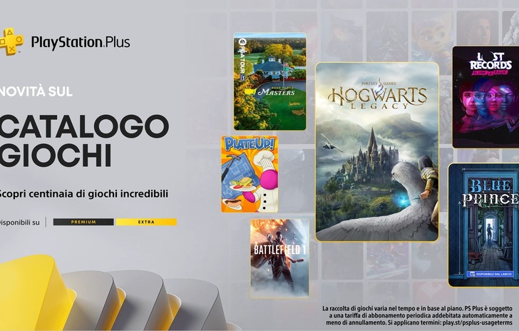 PlayStation Plus giochi Extra e Premium di aprile con Hogwarts Legacy