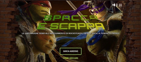 Un webgame per Tartarughe Ninja 2: Fuori dall'Ombra