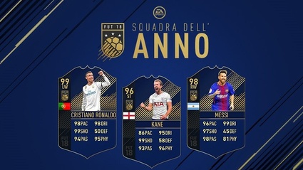 Ronaldo, Messi e Keane nella squadra dell'anno di Fifa 18 Ultimate team
