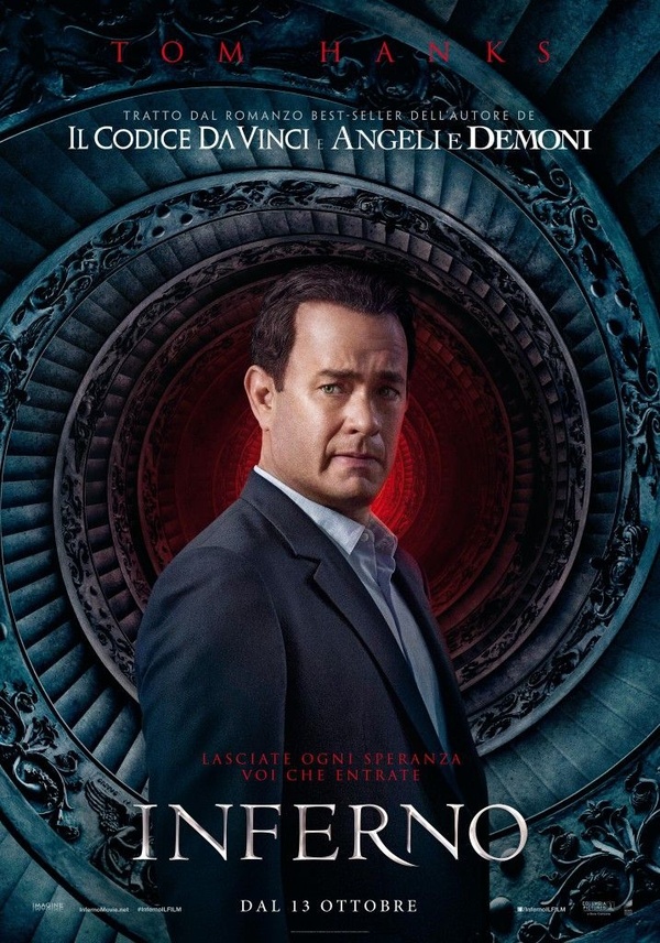 Teaser trailer e poster ufficiale italiano per Inferno con Tom Hanks e Felicity Jones!