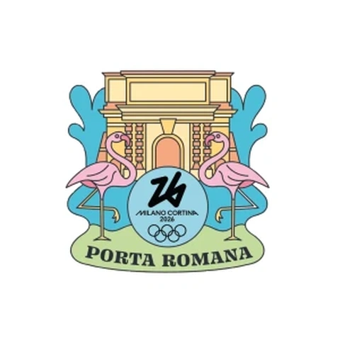COLLECTIBLE PIN Porta Romana Olympics Milan Cortina 2026