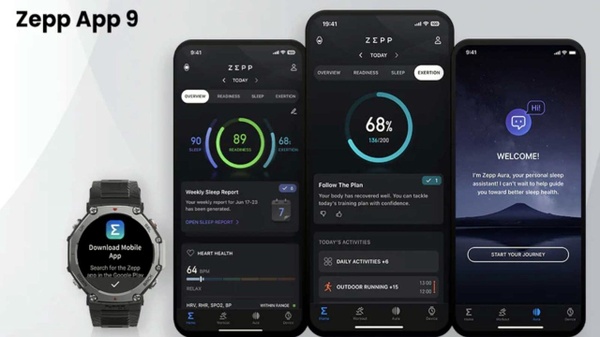 Amazfit app Zepp - Allenamento con la registrazione pasti