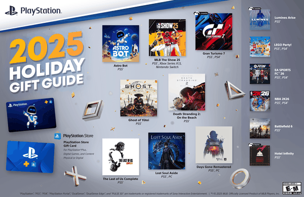 Guida ai regali 2025, Sony annuncia la line-up PlayStation