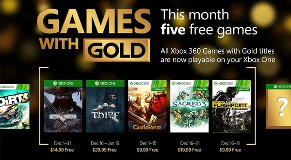 Annunciati i Games With Gold di Dicembre