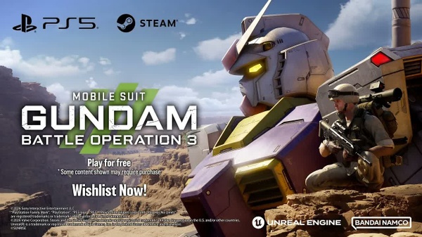 Mobile Suit Gundam Battle Operation 3: l'annuncio di Bandai Namco