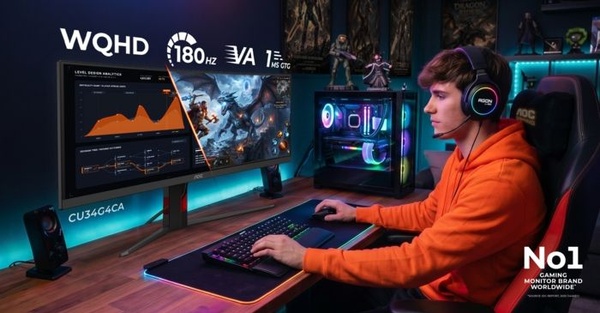 AOC lancia due monitor ultrawide G4 con USB-C e switch KVM