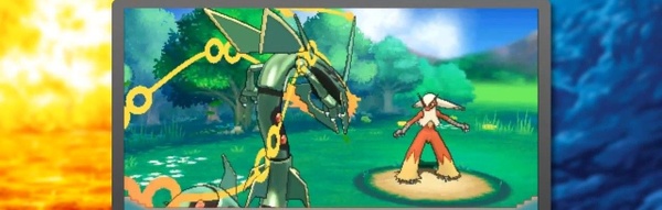 La megaevoluzione del Pokemon leggendario Rayquaza