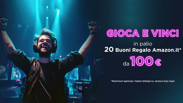 Tiscali lancia il nuovo concorso "Gioca e Vinci": in palio 20 Buoni Regalo Amazon