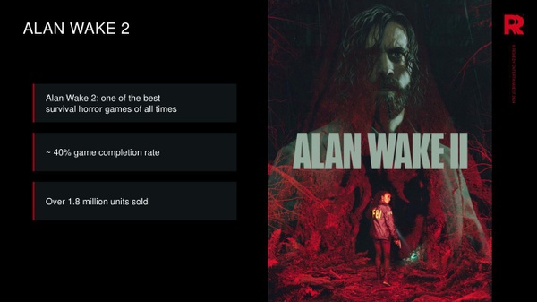 Control vende 4,5 milioni di copie, Alan Wake 2 a 1.8 milioni