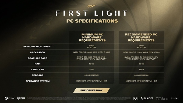007 First Light: i requisiti hardware su PC