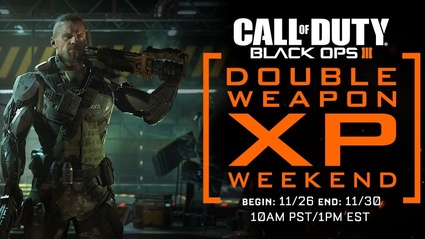 Weekend a doppi XP per le armi di CoD: Black Ops III